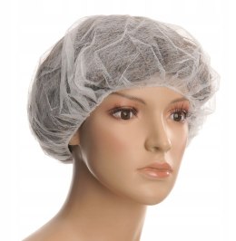 Czepki kosmetyczne włókninowe Polipropylenowe Białe Harmonijka, 100 sztuk