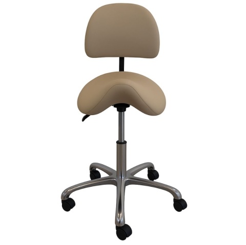 Krzesło „siodło” z oparciem beżowe