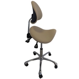 Krzesło „siodło” z oparciem beżowe