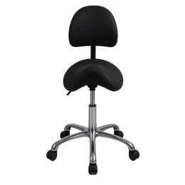 Krzesło „siodło” z oparciem czarne