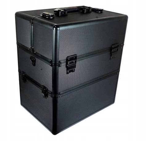 Kuferek kosmetyczny Cosnet 35 x 25 x 41 cm czarny, 2-CZĘŚCIOWY