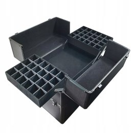 Kuferek kosmetyczny Cosnet 35 x 25 x 41 cm czarny, 2-CZĘŚCIOWY