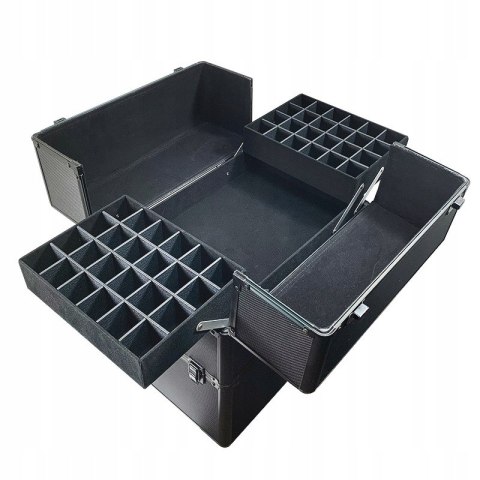 Kuferek kosmetyczny Cosnet 35 x 25 x 41 cm czarny, 2-CZĘŚCIOWY