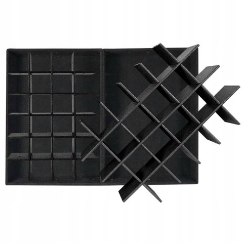 Kuferek kosmetyczny Cosnet 35 x 25 x 41 cm czarny, 2-CZĘŚCIOWY