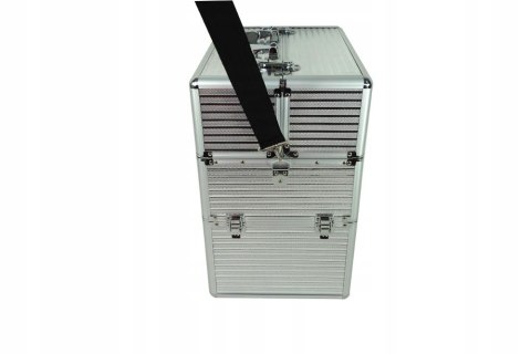 Kuferek kosmetyczny Cosnet CN03799 SREBRNY 2-CZĘŚCIOWY