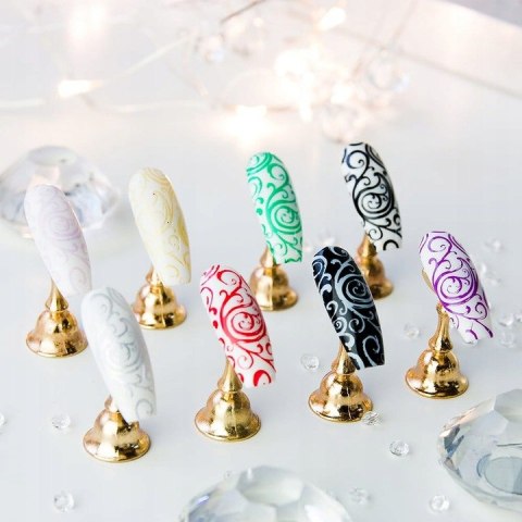 Lakier do Stempli Molly Nails 10ml PRO Stamping Czarny Black Do Zdobień