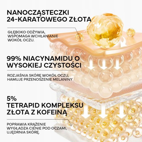 Lanbena płatki żelowe pod oczy 24K złoto rozjaśniająco wygładzające 60 szt.