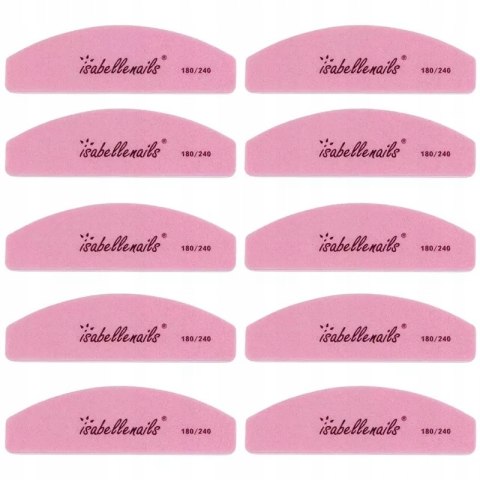 MINI POLERKA ŁÓDKA DO PAZNOKCI 180/240 RÓŻOWA 10SZT