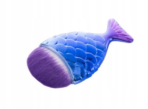 Pędzel rybka do odpylania pyłu pudru różu makijażu złoto-różowa