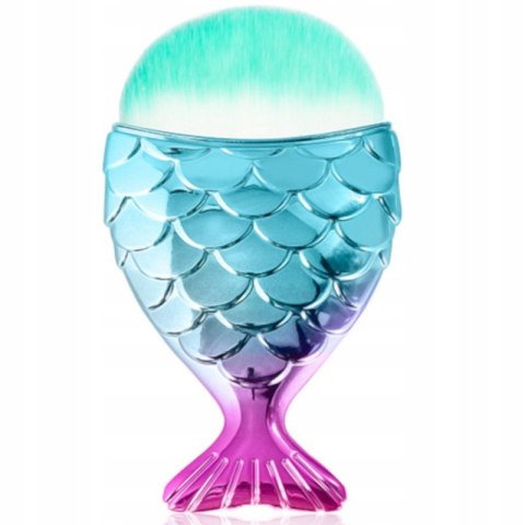 Pędzel rybka do odpylania pyłu pudru różu makijażu złoto-różowa