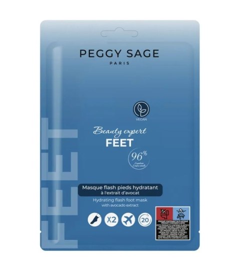 Peggy Sage Nawilżające skarpetki do stóp FLASH z ekstraktem awokado 550379