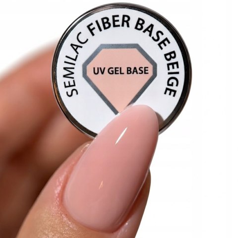 SEMILAC BAZA HYBRYDOWA BEŻOWA DO PAZNOKCI Z WŁÓKNAMI - FIBER BASE BEIGE 7ml