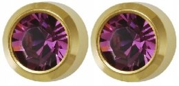 Studex kolczyki system PLUS do przekłuwania uszu złoty AMETYST (1 para)
