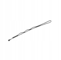 Wsuwki do włosów karbowana z kulką 6cm czarna 100 szt.