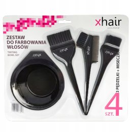 Xhair Zestaw do farbowania czarny 3 pędzelki plus miseczka XH110011