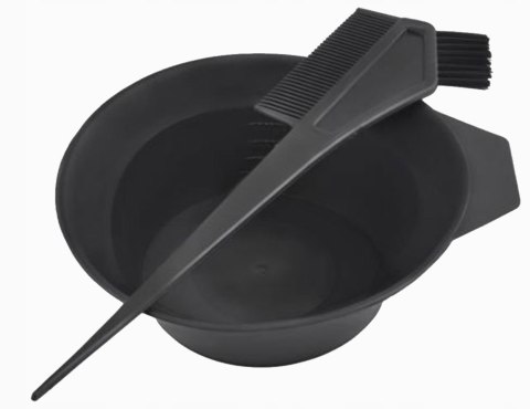 Xhair Zestaw do farbowania czarny 3 pędzelki plus miseczka XH110011