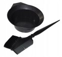 Xhair Zestaw do farbowania czarny 3 pędzelki plus miseczka XH110011