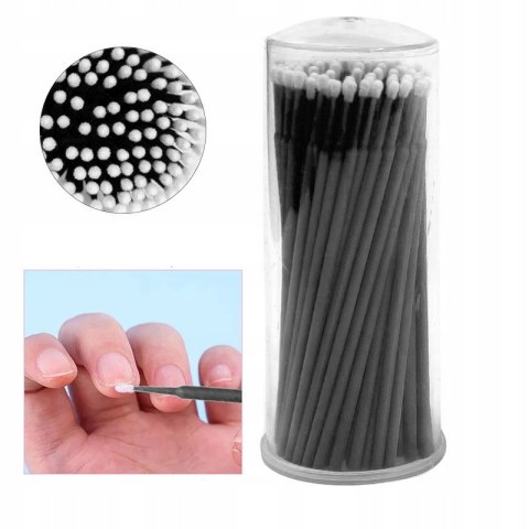 Aplikator do rzęs Maxim bezwłókienkowy czarny 1.2 mm 100 szt.