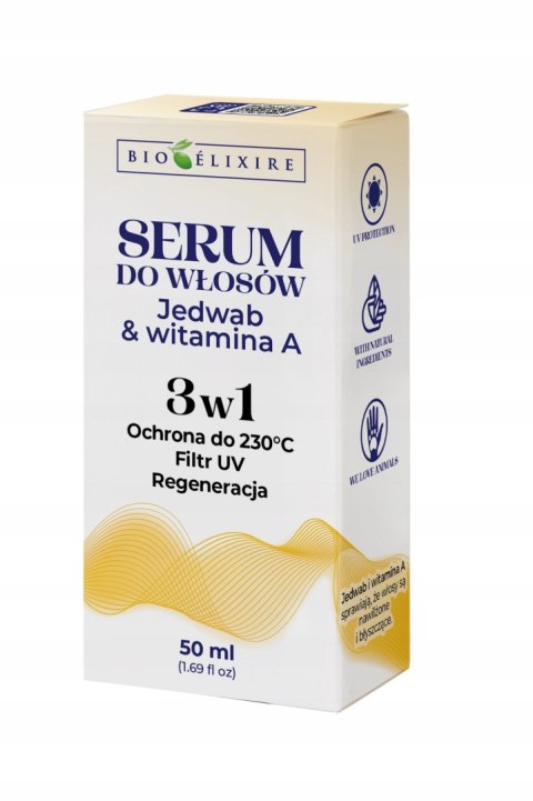 Bioelixire Serum do włosów z filtrem UV jedwab wit.A 50ml BIO2987