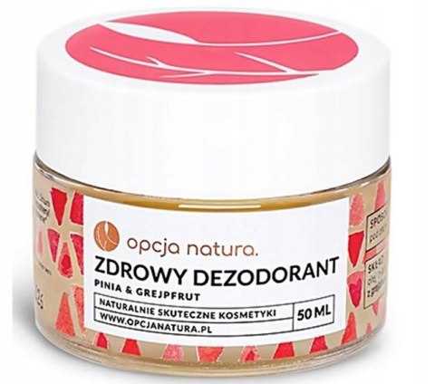 Dezodorant Opcja Natura Pinia&Grejpfrut w kremie naturalny zdrowy 50ml