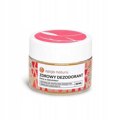 Dezodorant Opcja Natura Pinia&Grejpfrut w kremie naturalny zdrowy 50ml