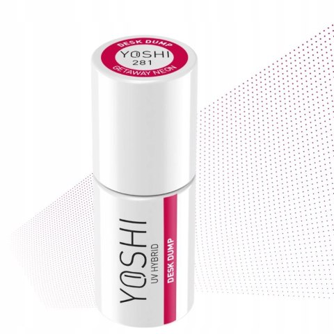 Lakier Hybrydowy neonowy czerwony wyrazisty klasyk Yoshi 6ml 281 Desk Dump