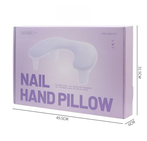 Podkładka podpórka do manicure BIAŁA skóra sztuczna Evershine 15 x 30 cm