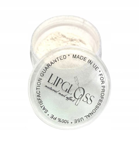 Pyłek ozdoba do paznokci LipGloss Hailey Biel efekt perłowej tafli 3g