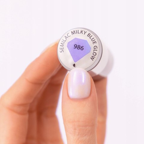 SEMILAC LAKIER HYBRYDOWY 986 MILKY BLUE GLOW 7ml