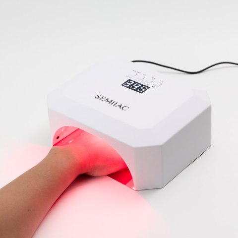 SEMILAC LAMPA UV LED DO PAZNOKCI HYBRYDY ŻELI MOCNA 24W/48 RED LIGHT SYSTEM