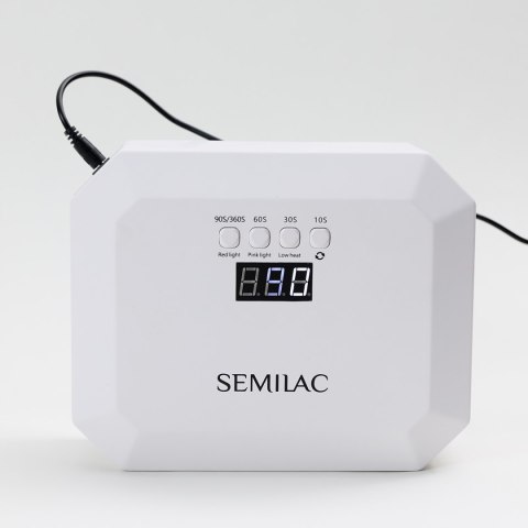SEMILAC LAMPA UV LED DO PAZNOKCI HYBRYDY ŻELI MOCNA 24W/48 RED LIGHT SYSTEM