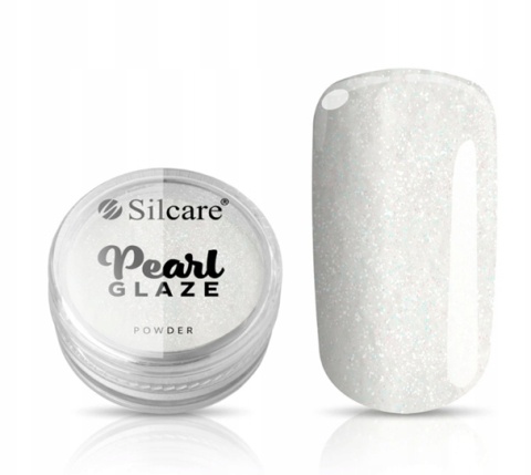 SILCARE PYŁEK DO PAZNOKCI efekt lustra PERŁOWY Pearl Glaze 2g EFEKT TAFLI biały