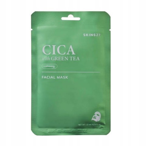 SKIN627 Facial Mask maska do twarzy w płacie Cica & Zielona Herbata