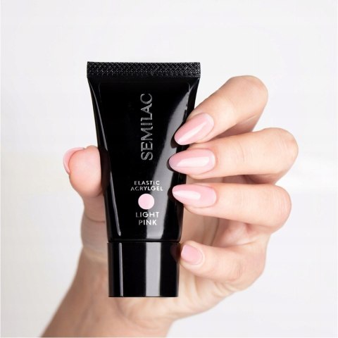 Semilac Elastic AcrylGel Akrylożel do paznokci różowy Light Pink 30g