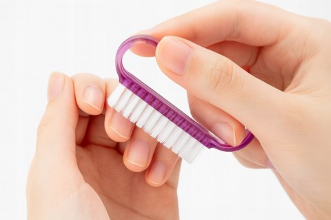 Szczoteczka do paznokci różowa miękka do usuwania pyłu 10 szt.