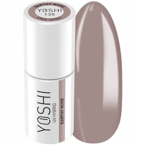 Yoshi Lakier Hybrydowy 135 Earthy Nude 6ml Free Spirit