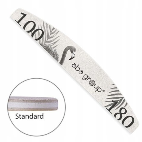 Aba Group Pilnik do paznokci PÓŁKSIĘŻYC 100/180 STANDARD FLAMING ŁÓDKA 1SZT