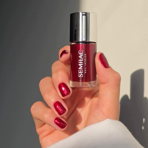 SEMILAC KLASYCZNY LAKIER DO PAZNOKCI 125 SHINY RED 9ml