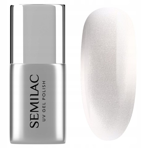 SEMILAC TOP HYBRYDOWY CAT EYE DO PAZNOKCI NO WIPE T35 SILVER GLOSS 7ml