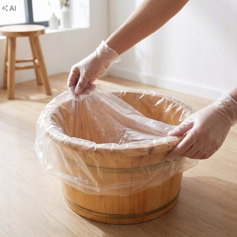 Worek foliowy do pedicure Eko-Higiena jednorazowy LDPE 50 szt. 50x50 cm