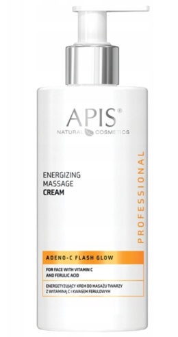 Apis ADENO-C Flash Glow Krem do masażu twarzy z witaminą C 300 ml