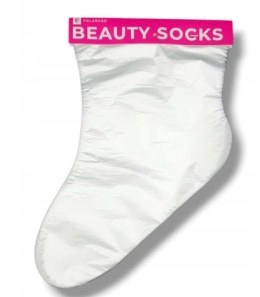 Jednorazowe skarpetki foliowe kosmetyczne Beauty Socks MAGENTA 50szt/25par