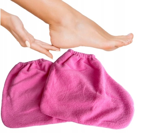 SKARPETY FROTTE BUTY KOSMETYCZNE RÓŻOWE DO ZABIEGU PARAFINOWEGO 1 para