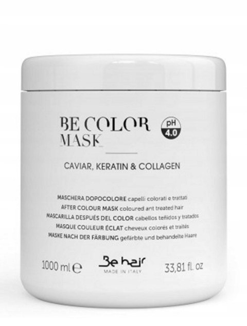 Maska nawilżająca do włosów z kawiorem Be Hair BE COLOR 1000 ml
