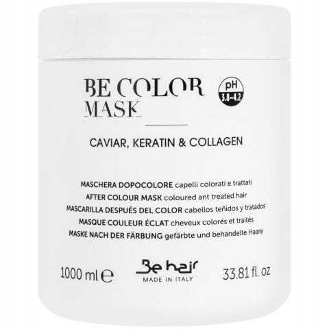 Maska nawilżająca do włosów z kawiorem Be Hair BE COLOR 1000 ml