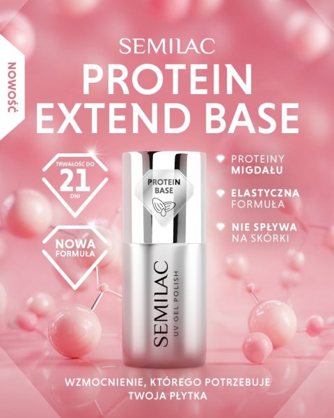 SEMILAC BAZA HYBRYDOWA DO PRZEDŁUŻANIA PAZNOKCI - PROTEIN EXTEND BASE 7ml