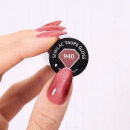 SEMILAC LAKIER HYBRYDOWY 940 TAUPE GLOSS 7ml