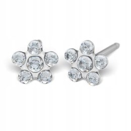 STUDEX Kolczyki System 75 stokrotki z cyrkoniami 7512-6004