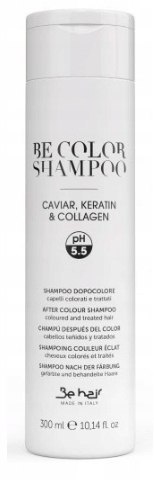 Be Hair BeColor szampon do włosów farbowanych kawior,keratyna,kolagen 300ml