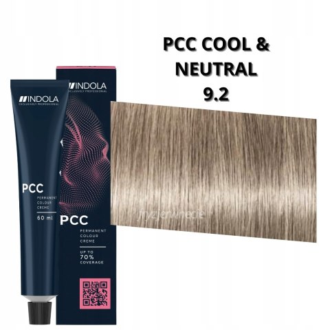 Farba do włosów 9.2 Jasny blond perłowy Indola PCC farba 60ml